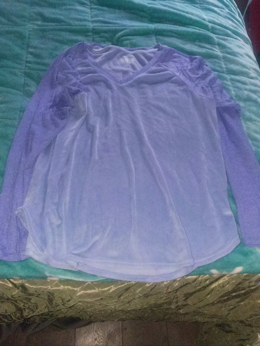 Climate Right Light Purple Long Sleeve Women's Top